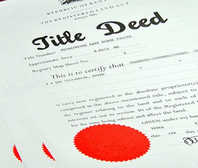 Digitization of Title Deeds