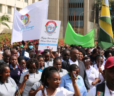 Nursing Interns Protest As They Present Their Petition To Parliamnet